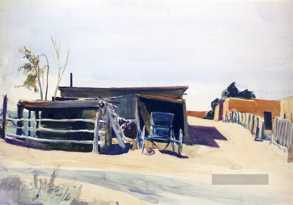 Adobes und vergießen New Mexico Edward Hopper Ölgemälde